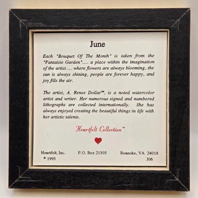 LOT 204F: Multiple Heart Felt Collection Frames with Months, Flowers, & Angels and Numerous Cherub Ornaments