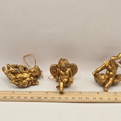 LOT 204F: Multiple Heart Felt Collection Frames with Months, Flowers, & Angels and Numerous Cherub Ornaments