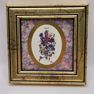 LOT 204F: Multiple Heart Felt Collection Frames with Months, Flowers, & Angels and Numerous Cherub Ornaments