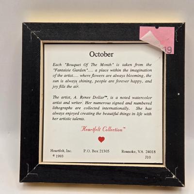 LOT 204F: Multiple Heart Felt Collection Frames with Months, Flowers, & Angels and Numerous Cherub Ornaments
