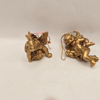 LOT 204F: Multiple Heart Felt Collection Frames with Months, Flowers, & Angels and Numerous Cherub Ornaments