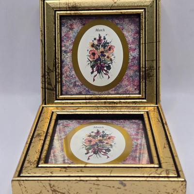 LOT 204F: Multiple Heart Felt Collection Frames with Months, Flowers, & Angels and Numerous Cherub Ornaments