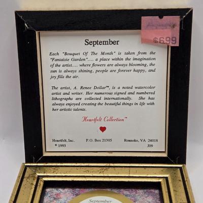 LOT 204F: Multiple Heart Felt Collection Frames with Months, Flowers, & Angels and Numerous Cherub Ornaments