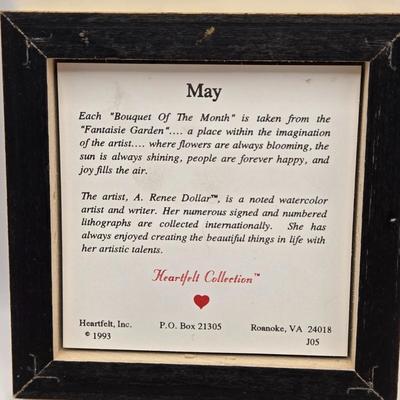 LOT 204F: Multiple Heart Felt Collection Frames with Months, Flowers, & Angels and Numerous Cherub Ornaments