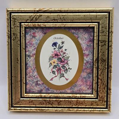 LOT 204F: Multiple Heart Felt Collection Frames with Months, Flowers, & Angels and Numerous Cherub Ornaments