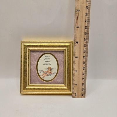 LOT 204F: Multiple Heart Felt Collection Frames with Months, Flowers, & Angels and Numerous Cherub Ornaments