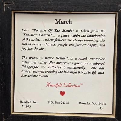 LOT 204F: Multiple Heart Felt Collection Frames with Months, Flowers, & Angels and Numerous Cherub Ornaments