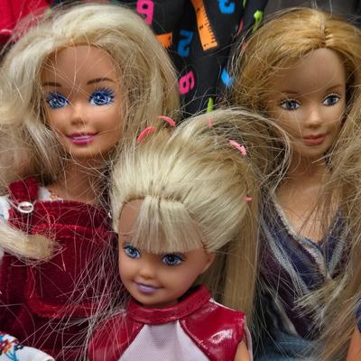 LOT 213D: I'm a Barbie Girl. Barbie Accessories, Carry Case, Multiple Barbie Dolls, and Vintage 30th Anniversary Francie Doll NIB