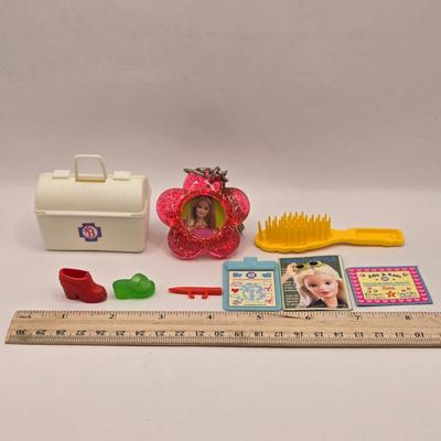 LOT 213D: I'm a Barbie Girl. Barbie Accessories, Carry Case, Multiple Barbie Dolls, and Vintage 30th Anniversary Francie Doll NIB