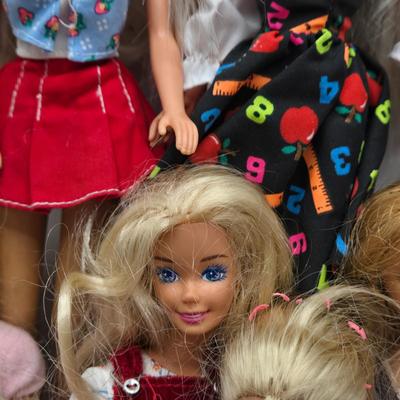 LOT 213D: I'm a Barbie Girl. Barbie Accessories, Carry Case, Multiple Barbie Dolls, and Vintage 30th Anniversary Francie Doll NIB