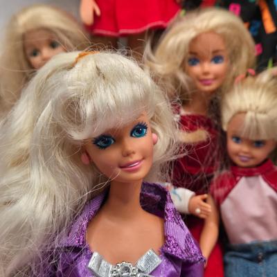 LOT 213D: I'm a Barbie Girl. Barbie Accessories, Carry Case, Multiple Barbie Dolls, and Vintage 30th Anniversary Francie Doll NIB