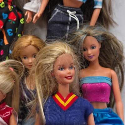 LOT 213D: I'm a Barbie Girl. Barbie Accessories, Carry Case, Multiple Barbie Dolls, and Vintage 30th Anniversary Francie Doll NIB