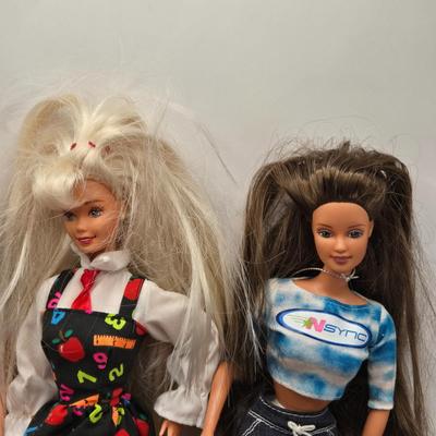 LOT 213D: I'm a Barbie Girl. Barbie Accessories, Carry Case, Multiple Barbie Dolls, and Vintage 30th Anniversary Francie Doll NIB
