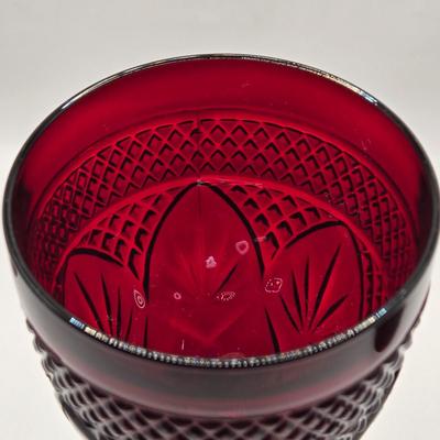LOT 214D:Vintage Ruby Red France Durand Goblets