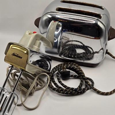 LOT 216K: Vintage Toastmaster Toaster and Sunbeam Hand Mixer