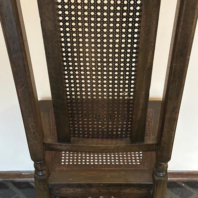 LOT 241K: Antique William & Mary Style Chair w/ Cane Back and Seat