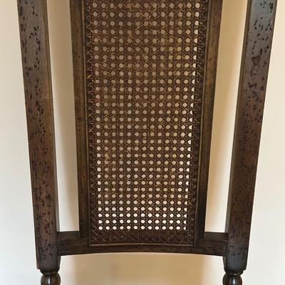 LOT 241K: Antique William & Mary Style Chair w/ Cane Back and Seat