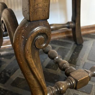 LOT 241K: Antique William & Mary Style Chair w/ Cane Back and Seat