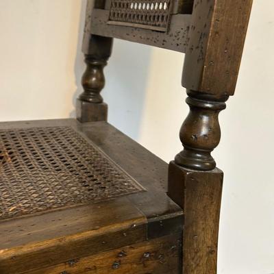 LOT 241K: Antique William & Mary Style Chair w/ Cane Back and Seat
