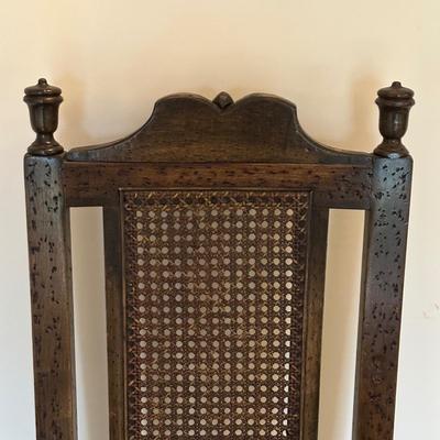 LOT 241K: Antique William & Mary Style Chair w/ Cane Back and Seat