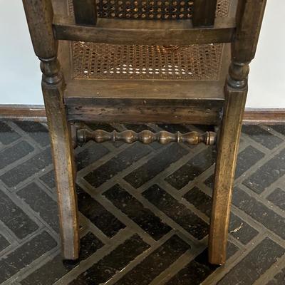 LOT 241K: Antique William & Mary Style Chair w/ Cane Back and Seat