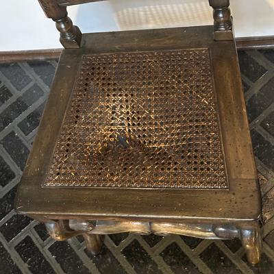 LOT 241K: Antique William & Mary Style Chair w/ Cane Back and Seat
