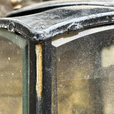 LOT 243G: Pair Of Antique Beveled Glass Carriage Lamps