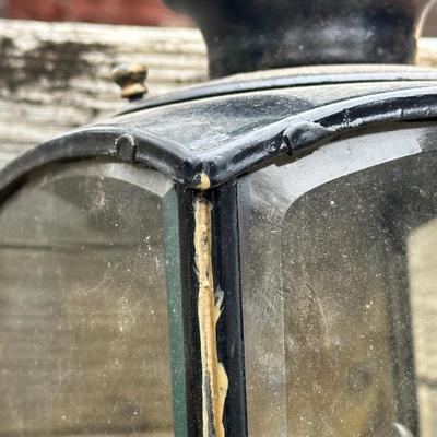 LOT 243G: Pair Of Antique Beveled Glass Carriage Lamps