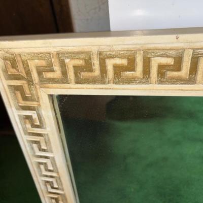 LOT 926Den: Vintage heavy large Greek Key motif mirror