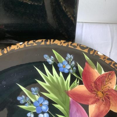K8039 Laurie Gates Floral Pottery Lot