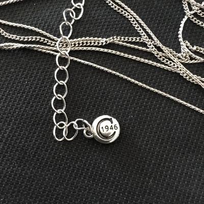 1946 layered silver, toned fashion necklace