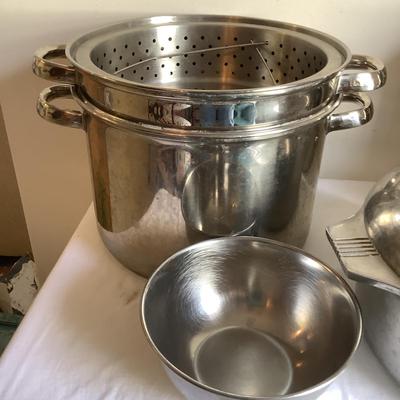 K8055B Lot of Vintage Stainless Steel Cookware