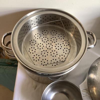 K8055B Lot of Vintage Stainless Steel Cookware