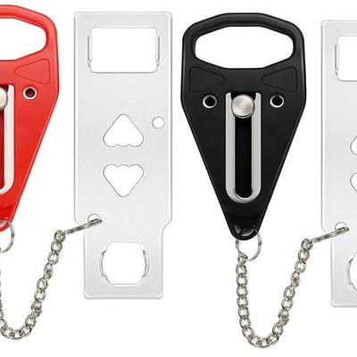 Portable Door Lock 2Pack Extra Lock for Additional Privacy and Safety in Home,Hotel and Apartment,Prevent Unauthorized Entry,Protect...
