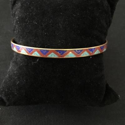 Vintage bangle bracelet, gold toned