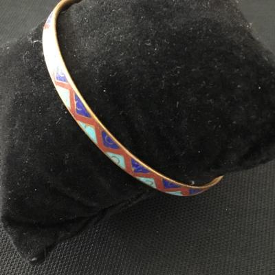 Vintage bangle bracelet, gold toned