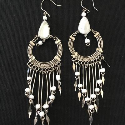 Cute silver tone boHo earrings