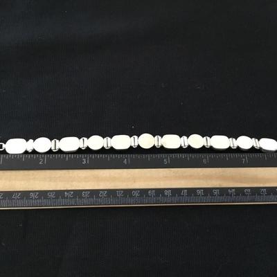 Tested silver & turquoise toggle bracelet