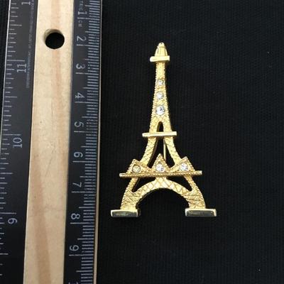 Vintage Eiffel tower gold tone
