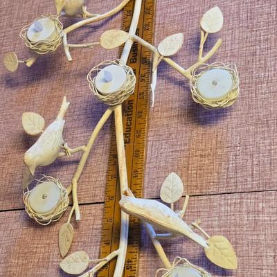 Metal birds & nests Candle Holder Centerpiece