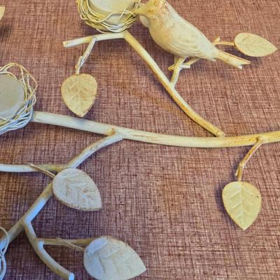 Metal birds & nests Candle Holder Centerpiece