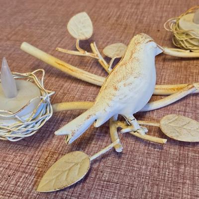 Metal birds & nests Candle Holder Centerpiece