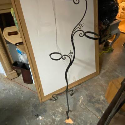 Vintage wrought iron plant stand