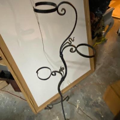 Vintage wrought iron plant stand