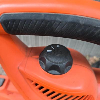 Black & Decker Electric yard tools - weed eater / trimmer with string and a blower with attachments and bag