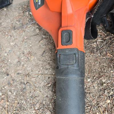 Black & Decker Electric yard tools - weed eater / trimmer with string and a blower with attachments and bag