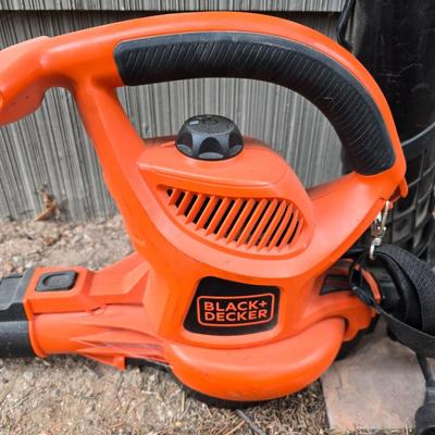 Black & Decker Electric yard tools - weed eater / trimmer with string and a blower with attachments and bag