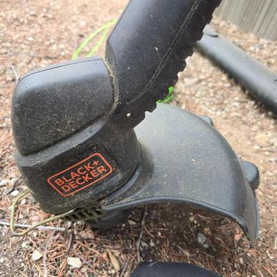 Black & Decker Electric yard tools - weed eater / trimmer with string and a blower with attachments and bag