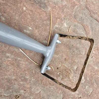 Gardening tools - hand leaf paddle rakes - Stainless digging trowel - Hand scuffle hoe and a yellow jacket trap with bait