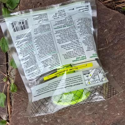 Gardening tools - hand leaf paddle rakes - Stainless digging trowel - Hand scuffle hoe and a yellow jacket trap with bait
